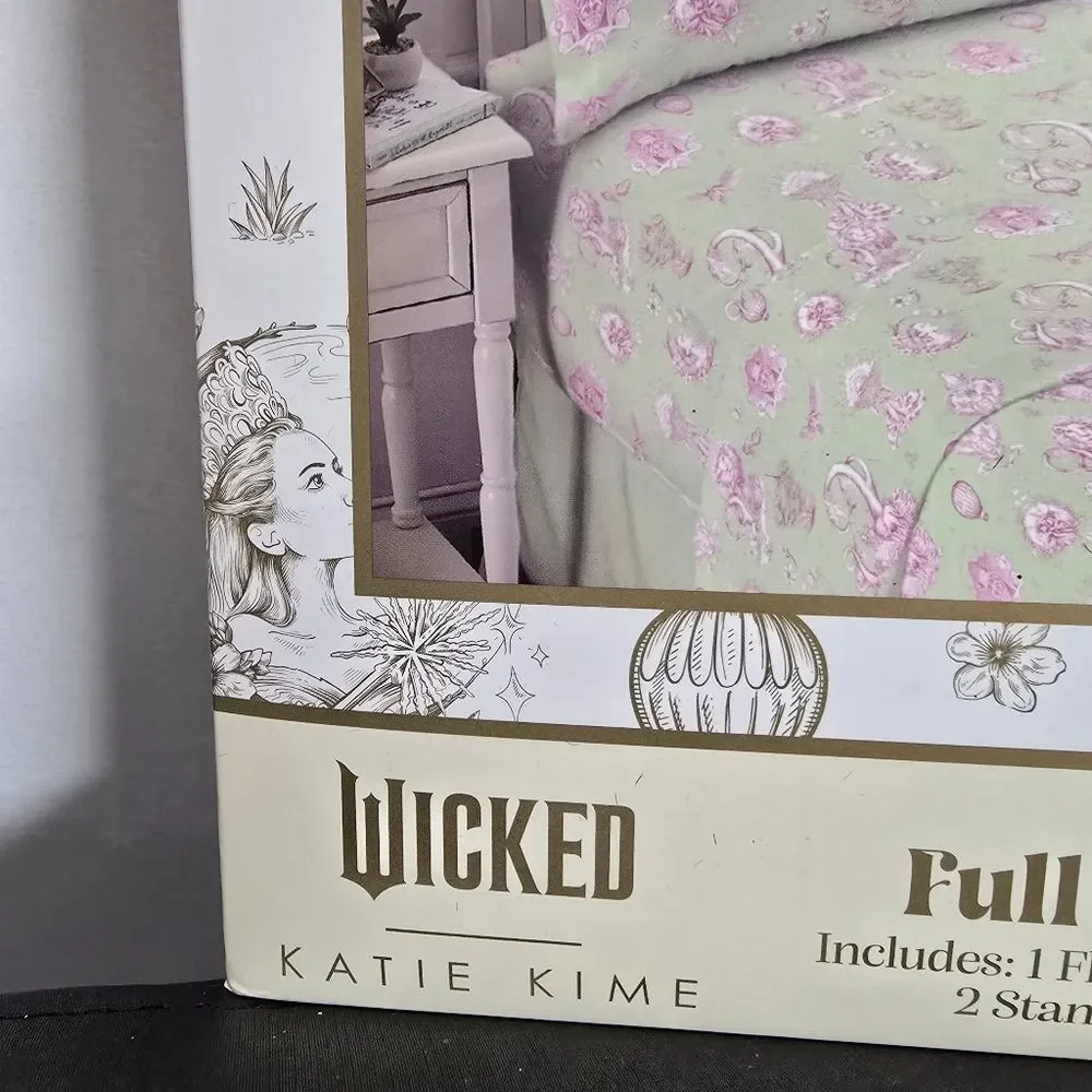 New Universal Wicked: For Good x Katie Kime Full Sheet Set Emerald world of Oz